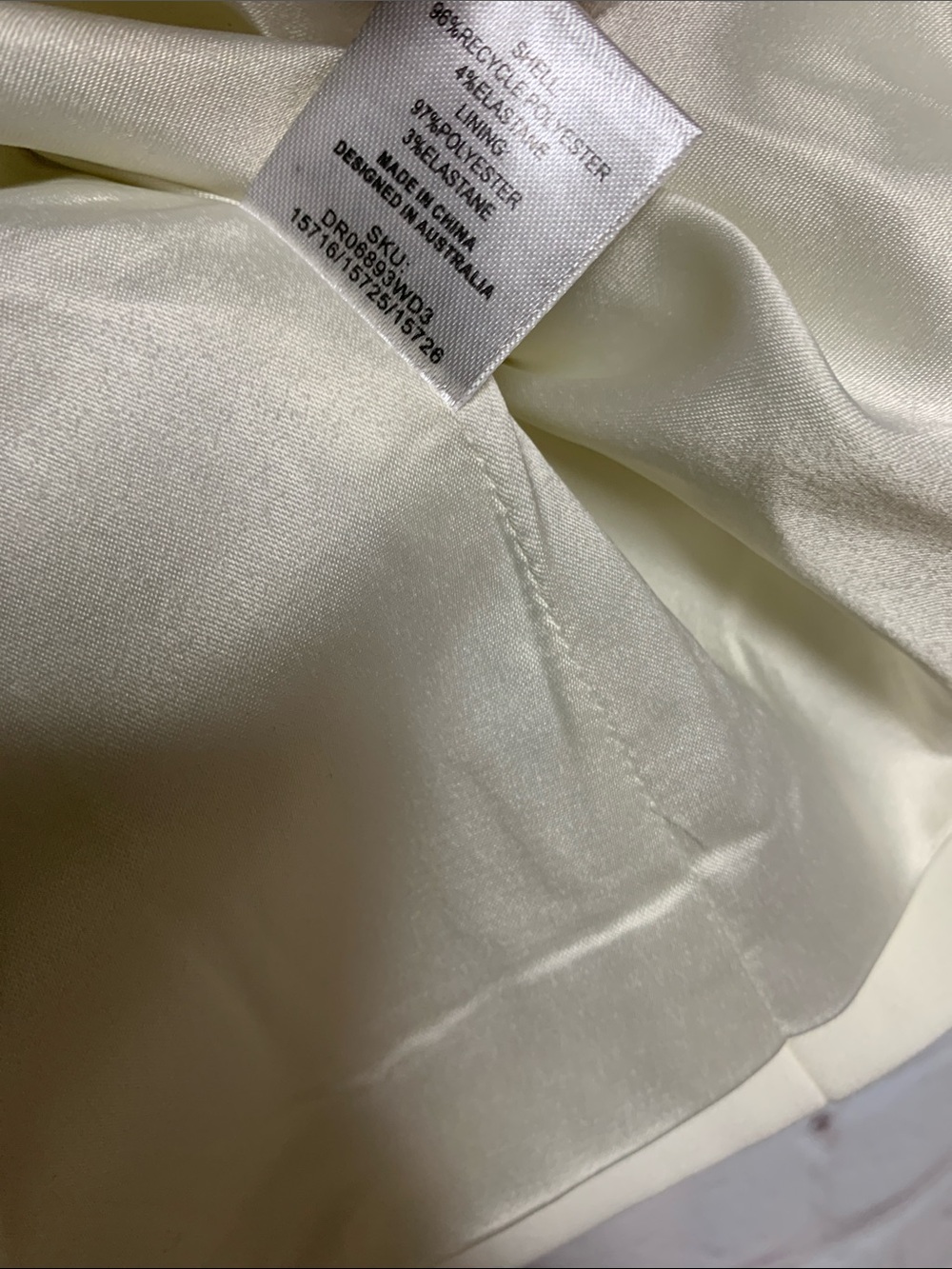 NEW Meshki Lysandre Mini Crepe Cream Dress XL - Picture 5 of 8